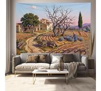 GSAEIMCT Tapisserie Murale Campagne De Lavande De Provence Tenture Murale Couverture Murales Tapisseries Decoration Pour Maison Salon Chambre Dortoir, 150 X 100 Cm