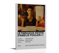 GSARUWEHRH Poster Le Fabuleux Destin D'Amélie Poulain - Impression sur toile vintage et esthétique - Peinture décorative pour salon, chambre à coucher - 50 x 75 cm - Style cadre