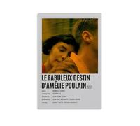 GSARUWEHRH Poster Le Fabuleux Destin D'Amélie Poulain - Impression sur toile vintage et esthétique - Peinture décorative pour salon, chambre à coucher - 50 x 75 cm - Style sans cadre