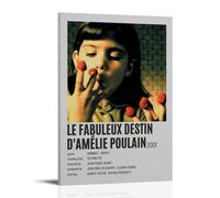 GSARUWEHRH Poster Le Fabuleux Destin D'Amélie Poulain - Impression sur toile vintage et esthétique - Peinture décorative pour salon, chambre à coucher - 50 x 75 cm - Style cadre