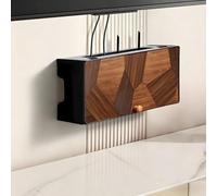 GSATREY Armoire de Rangement pour Routeur WiFi en Bois, Cache-Routeur Mural ou sur Pied avec Orifices de Ventilation et Fentes Antennes Larges(50 * 12 * 20cm/17.7 * 4.7 * 7.9in)