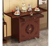 GSATREY Armoire Sanctuaire De Bouddha, Table d'autel, avec Tiroir Rangement, Sculpté Main, for Les Prières, la Divination, Le Culte, l'espace Spirituel Personnel(Red,100 * 40cm/39.4 * 15.7in)