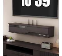GSATREY Boîte de Rangement pour Routeur WiFi, Cable en Fil Organiser Boîte, Support de Stockage WiFi en Bois, pour Organiser Le Routeur et Les Câbles(Grey,60 * 20 * 20cm/23.6 * 7.9 * 7.9in)