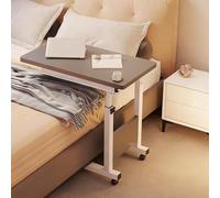 GSATREY Bureau d'ordinateur Portable Roulant Moderne, Table pour Ordinateur Portable Réglable en Hauteur, Pliable Table de Surlit, pour Chambre à Coucher, Bureau, Salon(Grey)