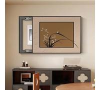 GSATREY Cache Tableau Electrique Decoratif, Couvercle de Panneau Électrique Mural, Étanche À la Poussière et À l'eau, Decoration Murale, for Salon, Dortoir et l'hôtel(Black-1,55 * 45cm/21.7 * 17.7in)