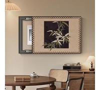 GSATREY Cache Tableau Electrique Decoratif, Couvercle de Panneau Électrique Mural, Étanche À la Poussière et À l'eau, Decoration Murale, for Salon, Dortoir et l'hôtel(Black-3,60 * 50cm/23.6 * 19.7in)