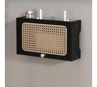 GSATREY Coffret de Rangement pour Routeur, Boîtier de Rangement Ventilé pour Routeur Wi-FI, Armoire Ventilée, Solution de Rangement et de Décoration Optimisée(Black,40 * 11.5 * 23cm/15.7 * 4.5 * 9in)