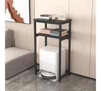 GSATREY Meuble de Rangement pour Robot Balayeur, Étagère de Rangement Multicouche sur Pied, Gain de Place pour Maison, pour Petit Espace Salon Chambre Maison Bureau(Black,50 * 80cm/19.6 * 31.4in)