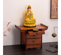 GSATREY Petite Table D'autel, Tables D'autel avec Rangement, Sanctuaire Domestique, Sculpté Main, pour Salon, Salle à Manger, Thé, Décoration Intérieure(Red,50 * 33cm/19.7 * 13inches)