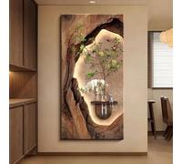 GSATREY Sculptures Murales 3D, Peinture Murale Décorative 3D avec Culture Hydroponique, Sculpture Artistique, pour Les Entrées, Chambres, Salons Couloirs(Brown1,50 * 100cm/20 * 39.5in)