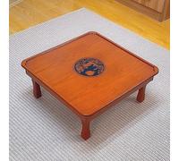 GSATREY Table Basse Pliante, Table à Café en Bambou à la Japonaise, Tatami Japonaise Basse, pour Méditation Minimaliste, Compacte, Facile À Ranger(80 * 80 * 32cm/31.5 * 31.5 * 12.6in)