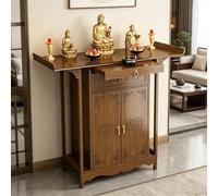 GSATREY Table d'Autel Bouddhiste, Autel de Table de Méditation avec Rangement, Portance Ultra-RéSistante, pour Les Bougies, l'Encens, Les Plantes(100 * 40 * 108cm/39.4 * 15.7 * 42.5in)