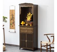 GSATREY Table D'autel De Sanctuaire, Table de Prière de Style Oriental Armoire de Rangement, Niche De Bouddha Chinois, Étagère pour Statue de Bouddha(70 * 36 * 186cm/27.6 * 14.2 * 73.2in)