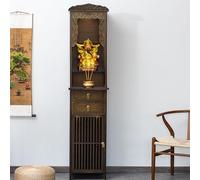 GSATREY Table D'autel De Sanctuaire, Table de Prière de Style Oriental Armoire de Rangement, Niche De Bouddha Chinois, Étagère pour Statue de Bouddha(40 * 36 * 186cm/15.7 * 14.2 * 73.2in)