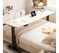 GSATREY Table de Lit avec Roulette Réglable en Hauteur, Table d'ordinateur Mobile, Chariot d'Ordinateur Roulant, pour Manger, Lire et Utiliser au Bureau(Black2,150cm/59.1in)