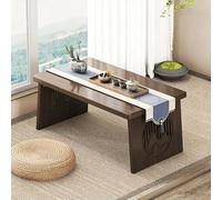 GSATREY Table de Tatami Pliable en Bambou, Style Japonais, Table Basse pour Cérémonie du Thé et Méditation, Design Économiseur d'Espace pour Petits Salons(Brown,80 * 40 * 40cm/31.5 * 15.7 * 15.7in)
