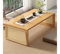 GSATREY Table Japonaise Basse, Petite Table à thé Pliable de Style Japonais Tatami, Bureau Portable Ordinateur, pour s'asseoir sur Le Sol(Yellow,67 * 40 * 30cm/26.4 * 16 * 12in)