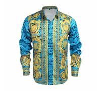 GSBOGOSSE Chemise décontractée à manches longues pour homme Motif cachemire Imprimé floral, Multicolore 16, Taille M