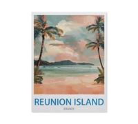 GSBRSNTS 5D Diamant Peinture Point de Croix Broderie，Île de La Réunion, France，Diamond Painting Strass Complet, Croix Peinture Strass Salon Chambre Stickers Home Décoration Murale(40 x 50 cm)-P5