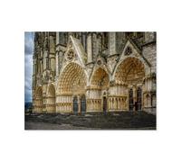 GSBRSNTS Cathédrale de Bourges,Peinture par Numéro Kits pour Adultes sur Toile Décoration De La Maison Art Image Cadeau(30x40cm) 11.8x15.7 pouces-AR85