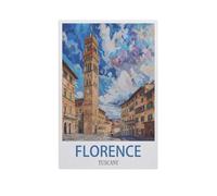 GSBRSNTS Diamond-Painting Rond,Florence, Toscane,Broderie Diamant,Tableau Strass Diamant, Artisanat Cristal en Mosaïque Cadeaux Faits à la Main(50 x 60 cm/19.68 x 23.62 pouces)-AJ28