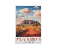 GSBRSNTS Mont Ayers, Australie,Peinture par Numéro Kits pour Adultes sur Toile Décoration De La Maison Art Image Cadeau(20x30cm) 7,8x11,8 pouces-AM85