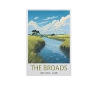 GSBRSNTS Parc national des Broads，Peinture par Numero Adulte, Cadeau de Peinture à l'huile de Bricolage numérique pour Enfants Adultes Peindre par Nombre Kits(50x60cm-AI31