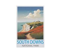GSBRSNTS Peinture au numero pour adulte enfants，Parc national des South Downs，DIY Painting by Numbers numéro Cadeau de Peinture pour Enfant Décorations（30x40cm） 11.8x15.7 pouces-AK7