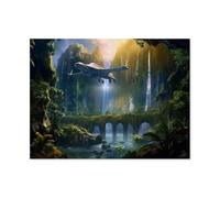 GSBRSNTS Peinture par Numero Adulte et Enfant，Ruines cachées，DIY Peinture Numero Adulte,Activité Manuelle Kit de Loisirs Créatifs Adultes, Peinture Numéro Kit Complet, Decor Chambre(30x40cm-AH44