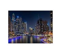 GSBRSNTS Peinture par Numéro Adulte,Skyline de Dubai Marina - Dubai,avec Pinceaux et Acryliques Bricolage Peintures Kits pour Adultes Enfants Seniors Débutant(40x50cm-AH89