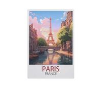 GSBRSNTS Peinture par numéros pour adultes et enfants débutants,Paris, France,Peinture par numéros sur toile avec pinceaux et pigments acryliques - Facile à peindre pour décoration(30x40cm)-AN44