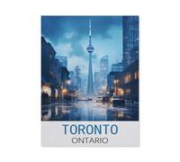 GSBRSNTS Plaque en métal vintage,Affiche vintage de voyage pour Toronto (Ontario),garage, grotte de jardin, décoration murale pour maison, cuisine, bar, club(15x30cm 6x12 inch-M44