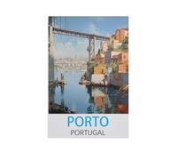 GSBRSNTS Porto, Portugal，5D Plein Diamant Peinture DIY Diamant Broderie Décoration de La Maison（40 x 50 cm/15.74 x 19.68 pouces）-AJ65