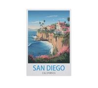 GSBRSNTS San Diego, Californie,Peinture par Numéro Kits pour Adultes sur Toile Décoration De La Maison Art Image Cadeau(20x30cm-AI5