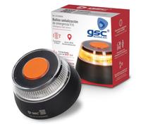 gsc evolution - Lumière d'urgence V16 avec géolocalisation - Balise homologuée DGT 3.0, obligatoire en 2026 | Signal V-16 pour voiture avec avertissement de localisation et plan de données inclus