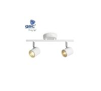 GSC Spot de Plafond 2 éléments linéaires GU10 Blanc 001905357