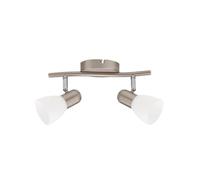 GSC Spot de plafond linéaire double Guimara Série E14 Nickel