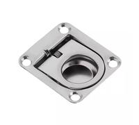GSCLZ 4PC 44 * 38mm Bateau Trappe Encastrée Ressort Poignée De Traction Marine Casier Rinçage Anneau Levage Tirer en Acier Inoxydable Pont Partie