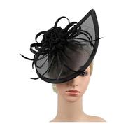 GSCLZ Accessoires for cheveux for femmes, bandeau en maille for mariage, fête du thé, pince à, chapeau bibi(Black)