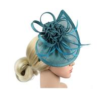GSCLZ Accessoires for cheveux for femmes, bandeau en maille for mariage, fête du thé, pince à, chapeau bibi(Blue)