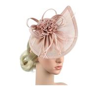 GSCLZ Accessoires for cheveux for femmes, bandeau en maille for mariage, fête du thé, pince à, chapeau bibi(Pink)