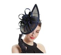 GSCLZ Accessoires for cheveux for femmes, bandeau en maille for mariage, fête du thé, pince à, chapeau bibi(Deep BLUE)