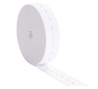 GSCLZ Bandes élastiques avec boutonnières, 2/5M, 15/20/25mm, Bande de Couture élastique à Dos Plat, Bobine Cordon Extensible en Tricot, Ceinture for Bricolage Pantalons(White,5Meter,25mm)