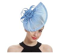 GSCLZ Chapeau bibi de mariage for femme, style vintage, idéal for un cocktail, thé ou une fête(Light blue)