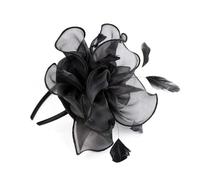 GSCLZ Chapeaux bibi élégants for femmes - de fête, mariage, cocktail, fleurs, plumes, pince à cheveux(Black)