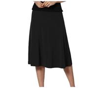 GSCLZ High Waist Plus Size Pleated Skirt Solid Color Loose Flowing Dress Women's Skirts(Black,XX-Large)