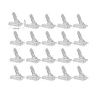 GSCLZ Lot de 10 ou 20 Pinces Robustes for Tente, Camping, auvent, équipement Fixe, Pince à mâchoire, Crochet(Transparent20pcs)