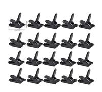 GSCLZ Lot de 10 ou 20 Pinces Robustes for Tente, Camping, auvent, équipement Fixe, Pince à mâchoire, Crochet(Black 20pcs)