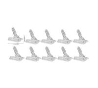 GSCLZ Lot de 10 ou 20 Pinces Robustes for Tente, Camping, auvent, équipement Fixe, Pince à mâchoire, Crochet(Transparent10pcs)