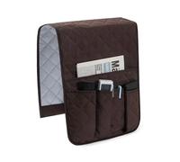 GSCLZ Organiseur d'accoudoir de canapé Grande capacité, Gain Place, antidérapant, Rangement Chevet avec 5 Poches, Pochette lit, Sac for téléphone Portable